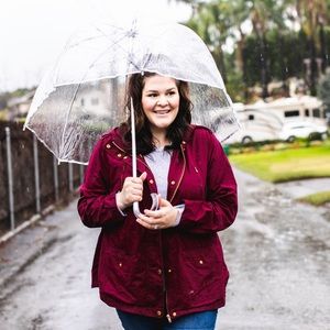 Charlotte Russe Burgundy Utility Jacket